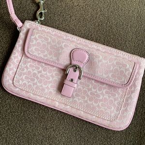 Pink Coach Wristlet